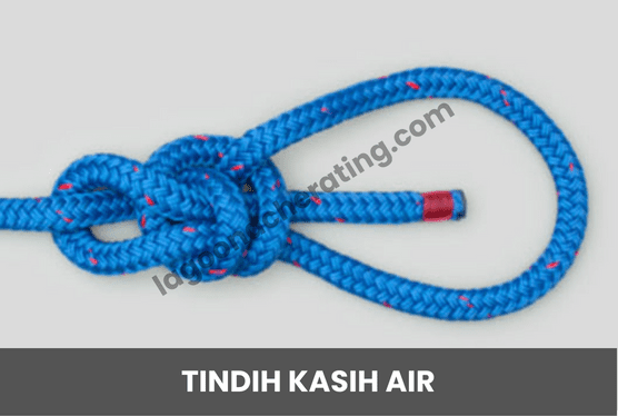 Ikatan Simpulan Asas Badan Unit Beruniform Pengakap Tindih Kasih Air (Water Bowline)